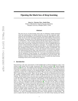 Opening the black box of deep learning