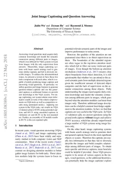 Joint Image Captioning and Question Answering