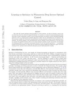 Learning to Optimize via Wasserstein Deep Inverse Optimal Control