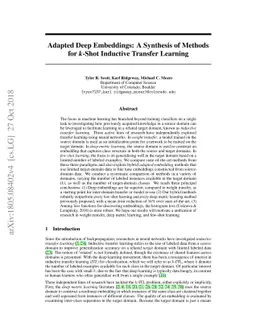 Adapted Deep Embeddings: A Synthesis of Methods for $k$-Shot Inductive
  Transfer Learning