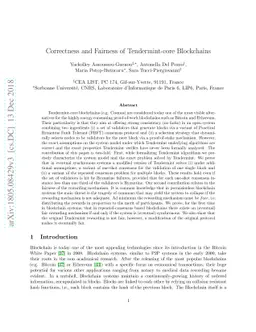 Correctness and Fairness of Tendermint-core Blockchains