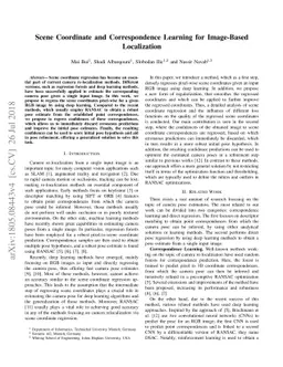 Scene Coordinate and Correspondence Learning for Image-Based
  Localization