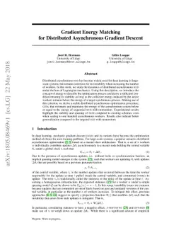 Gradient Energy Matching for Distributed Asynchronous Gradient Descent
