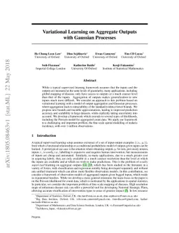Variational Learning on Aggregate Outputs with Gaussian Processes