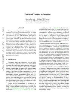 Part-based Tracking by Sampling