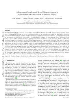 A Recurrent Convolutional Neural Network Approach for Sensorless Force
  Estimation in Robotic Surgery