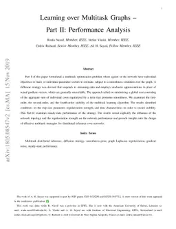 Learning over Multitask Graphs -- Part II: Performance Analysis