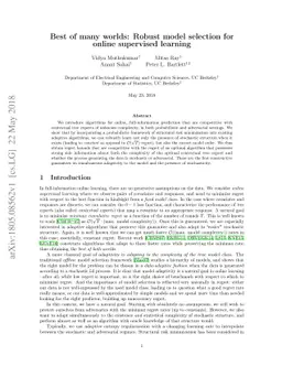 Best of many worlds: Robust model selection for online supervised
  learning