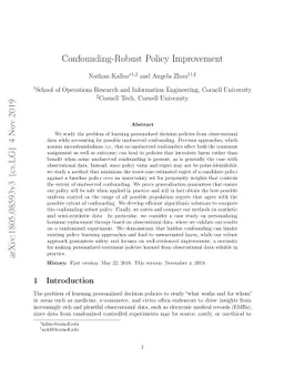 Confounding-Robust Policy Improvement