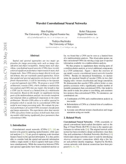 Wavelet Convolutional Neural Networks