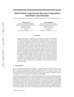 Multi-Statistic Approximate Bayesian Computation with Multi-Armed
  Bandits