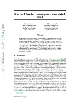 Structured Bayesian Gaussian process latent variable model