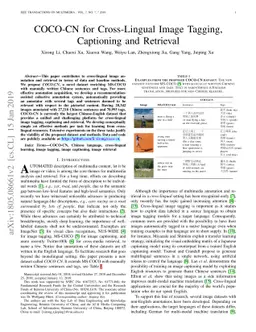 COCO-CN for Cross-Lingual Image Tagging, Captioning and Retrieval