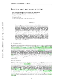 Learning what and where to attend