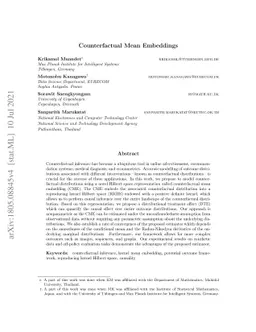 Counterfactual Mean Embeddings