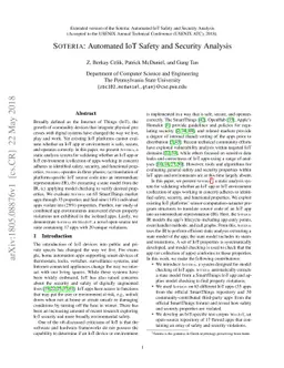 Soteria: Automated IoT Safety and Security Analysis