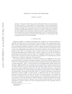 Sensitivity of Regular Estimators