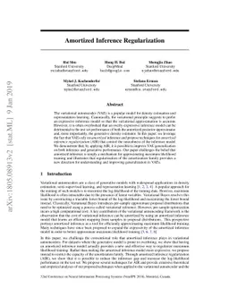 Amortized Inference Regularization