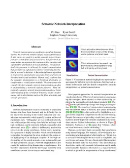 Semantic Network Interpretation