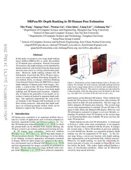 DRPose3D: Depth Ranking in 3D Human Pose Estimation