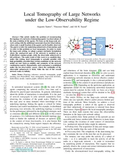 Local Tomography of Large Networks under the Low-Observability Regime