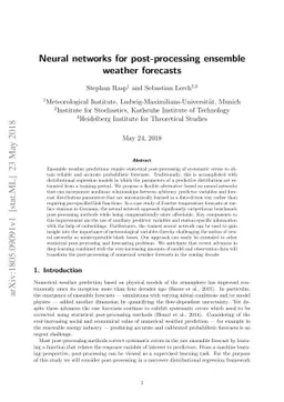 Neural networks for post-processing ensemble weather forecasts