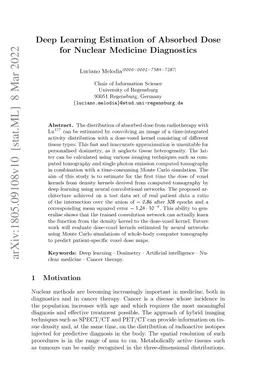 Deep Learning Estimation of Absorbed Dose for Nuclear Medicine
  Diagnostics