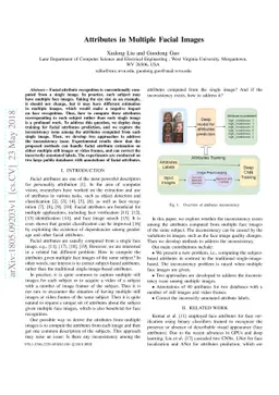 Attributes in Multiple Facial Images