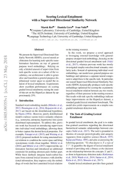 Scoring Lexical Entailment with a Supervised Directional Similarity
  Network