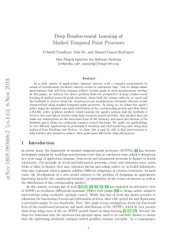 Deep Reinforcement Learning of Marked Temporal Point Processes
