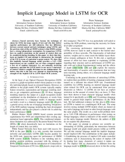 Implicit Language Model in LSTM for OCR