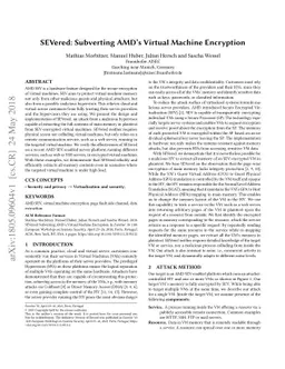 SEVered: Subverting AMD's Virtual Machine Encryption