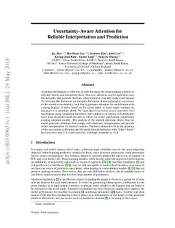 Uncertainty-Aware Attention for Reliable Interpretation and Prediction