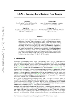 LF-Net: Learning Local Features from Images