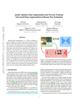 Jointly Optimize Data Augmentation and Network Training: Adversarial
  Data Augmentation in Human Pose Estimation