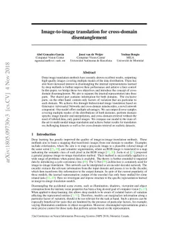 Image-to-image translation for cross-domain disentanglement