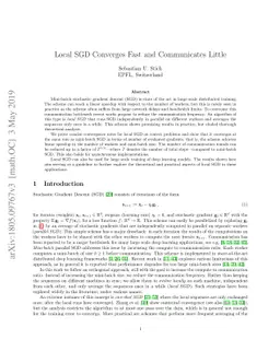 Local SGD Converges Fast and Communicates Little