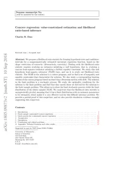 Concave regression: value-constrained estimation and likelihood
  ratio-based inference