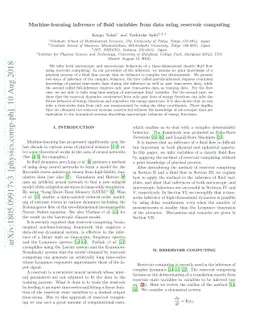 Machine-learning inference of fluid variables from data using reservoir
  computing