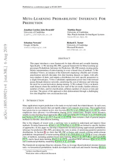 Meta-Learning Probabilistic Inference For Prediction
