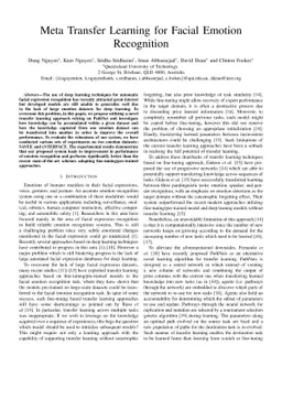 Meta Transfer Learning for Facial Emotion Recognition