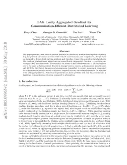 LAG: Lazily Aggregated Gradient for Communication-Efficient Distributed
  Learning