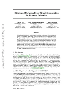 Distributed Cartesian Power Graph Segmentation for Graphon Estimation