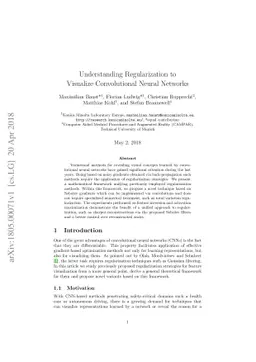 Understanding Regularization to Visualize Convolutional Neural Networks