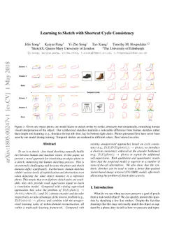 Learning to Sketch with Shortcut Cycle Consistency