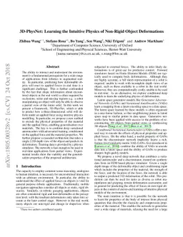 3D-PhysNet: Learning the Intuitive Physics of Non-Rigid Object
  Deformations