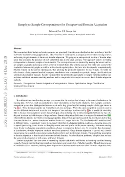 Sample-to-Sample Correspondence for Unsupervised Domain Adaptation