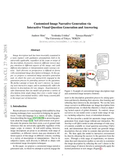 Customized Image Narrative Generation via Interactive Visual Question
  Generation and Answering