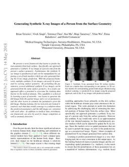 Generating Synthetic X-ray Images of a Person from the Surface Geometry