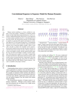 Convolutional Sequence to Sequence Model for Human Dynamics